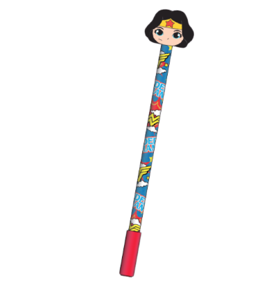 Picture of Dc Comics Superman & Wonder Woman Topper 2 Pack Novelty Gel Pen
