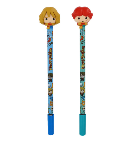 Picture of Harry Potter Topper 2 Pack Novelty Gel Pen Hermione & Ron