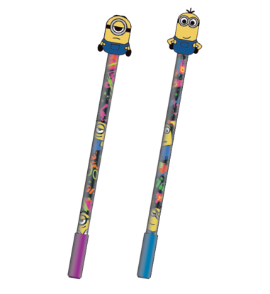 Picture of Universal Minions Bob & Dave Topper 2 Pack Novelty Gel Pen Stuart & Kevin