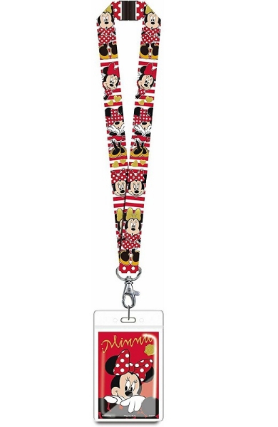 Picture of Disney Minnie Mouse Red Polka Dot Mickey Lanyard With Card Holder