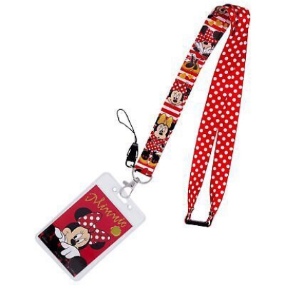 Picture of Disney Minnie Mouse Red Polka Dot Mickey Lanyard With Card Holder