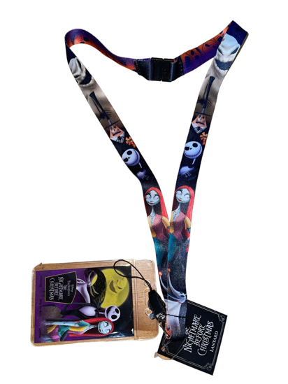 Picture of Nightmare Before Christmas Jack & Sally Lanyard With Card Holder