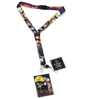 Picture of Nightmare Before Christmas Jack & Sally Lanyard With Card Holder