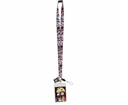 Picture of Nightmare Before Christmas Jack & Sally Lanyard with ID Holder And Soft Touch Dangle