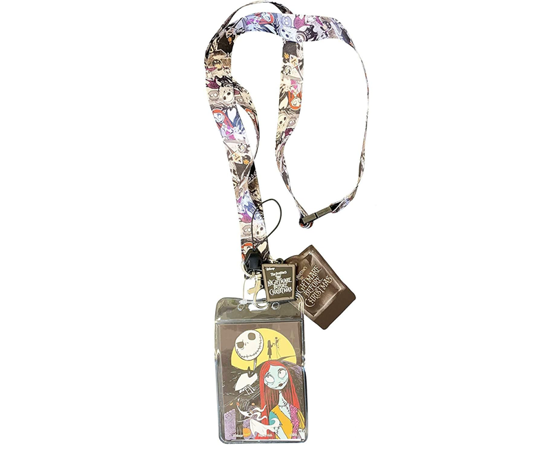 Picture of Nightmare Before Christmas Jack & Sally Lanyard with ID Holder And Soft Touch Dangle