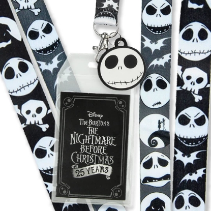 Picture of Nightmare Before Christmas Jack Head Skull Lanyard With Card Holder And Charm