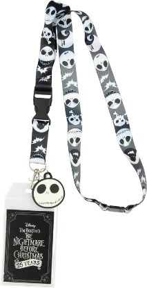 Picture of Nightmare Before Christmas Jack Head Skull Lanyard With Card Holder And Charm
