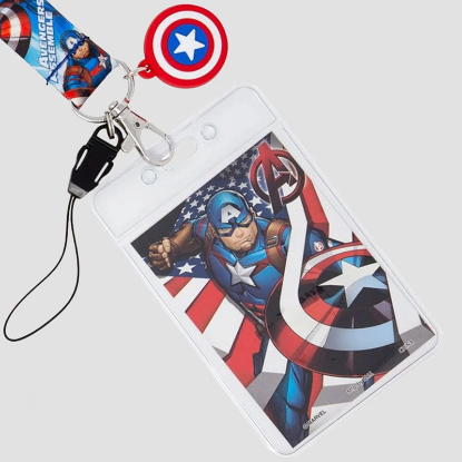 Picture of Marvel Avengers Captain America Lanyard With Card Holder And Soft Touch Dangle