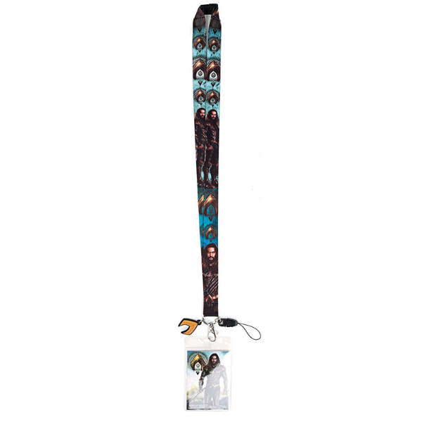 Picture of DC Comics Justice League Aquaman Lanyard With Card Holder And PVC Soft Dangle