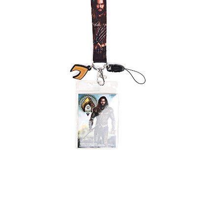 Picture of DC Comics Justice League Aquaman Lanyard With Card Holder And PVC Soft Dangle