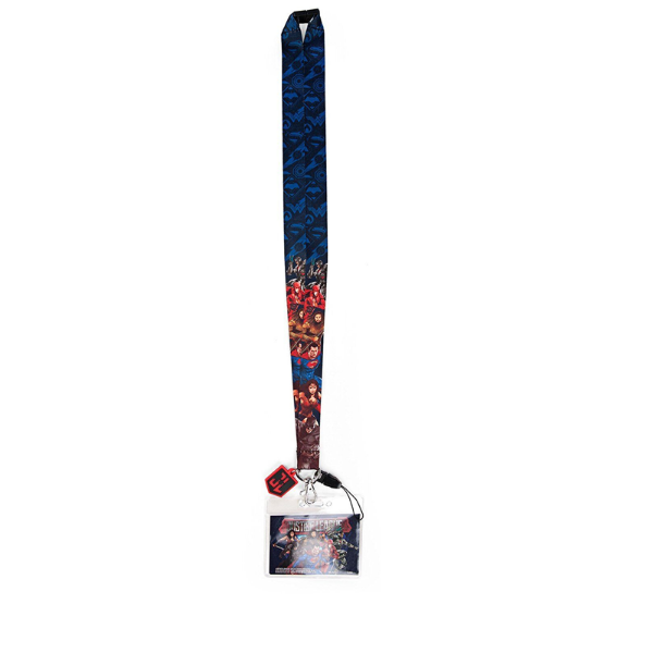 Picture of DC Comics Justice League Group Lanyard With Card Holder And JL Logo Soft Touch Dangle
