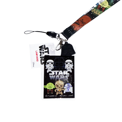Picture of Star Wars Lanyard With ID Badge Holder & Darth Vader Soft Dangle Charm