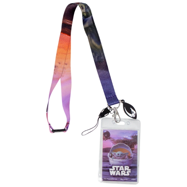 Picture of Star Wars Mandalorian The Child Lanyard with ID Badge Holder & Soft Dangle Charm