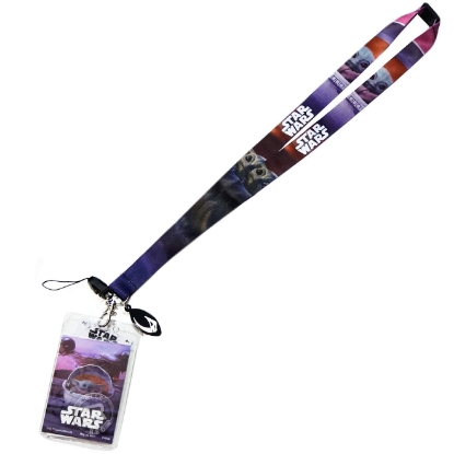 Picture of Star Wars Mandalorian The Child Lanyard with ID Badge Holder & Soft Dangle Charm