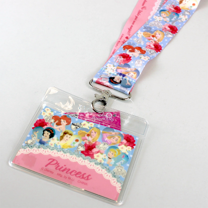 Picture of Disney Princess Pink and Blue Deluxe Lanyard with Card Holder