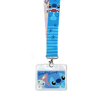 Picture of Disney Stitch Deluxe Blue Lanyard With Card Holder