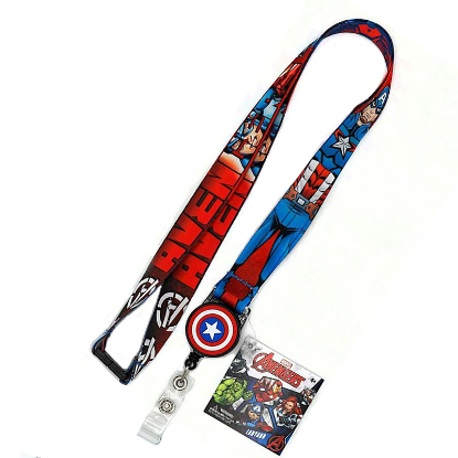 Picture of Marvel Captain America Lanyard With Zip Lock Card Holder