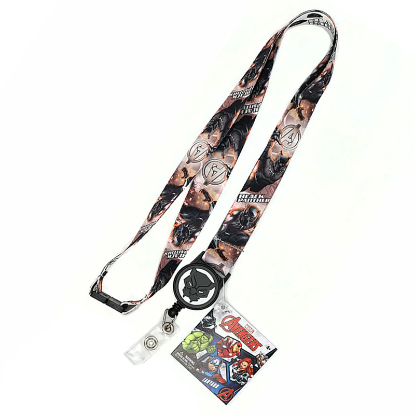 Picture of Marvel Black Panther Lanyard With Zip Lock Card Holder