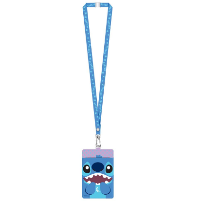 Picture of Disney Stitch Smiling Deluxe Lanyard With PU Card Holder