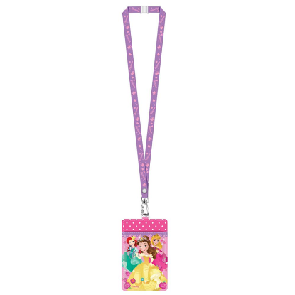 Picture of Disney Princess Character Deluxe Lanyard With PU Card Holder Pink