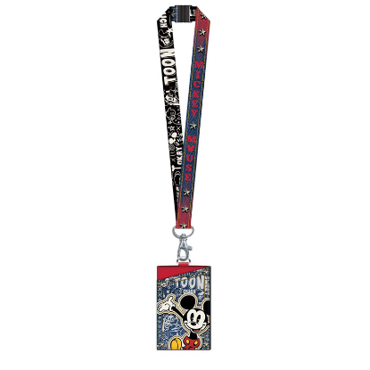 Picture of Disney Mickey Mouse Smiling Deluxe PU Card Holder With Lanyard