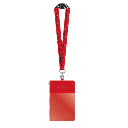 Picture of Disney Minnie Mouse Deluxe Lanyard With Passport Holder Red