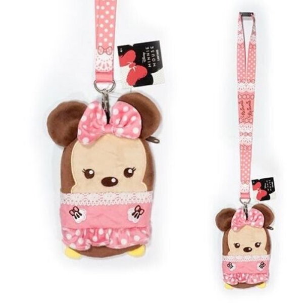 Picture of Disney Minnie Mouse Deluxe Lanyard With Plush Pouch Pink