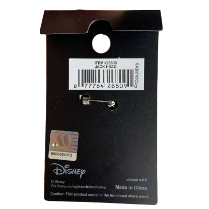 Picture of Nightmare Before Christmas Jack Smiling Head Pewter Lapel Pin