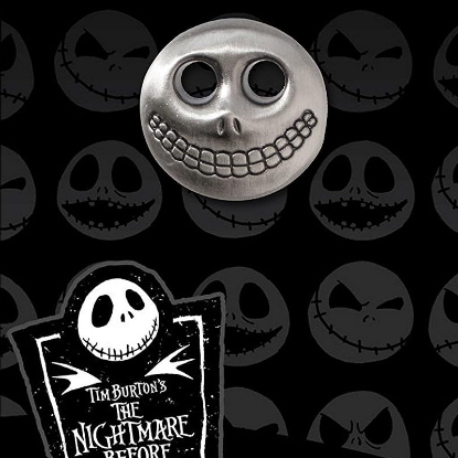 Picture of Nightmare Before Christmas Barrel Mask Pewter Lapel Pin