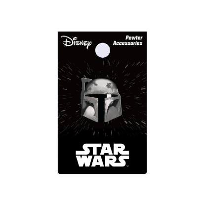 Picture of Star Wars Boba Fett Helmet Pewter Lapel Pin Silver