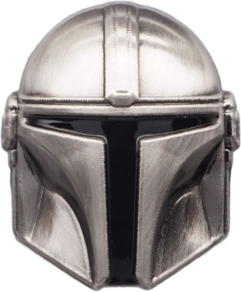 Picture of Star Wars Mandalorian Helmet Silver Pewter Lapel Pin