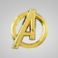 Picture of Marvel Avengers Gold Colored Logo Pewter Lapel Pin