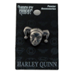 Picture of DC Comics Harley Quinn Head Pewter Lapel Pin Silver Gray