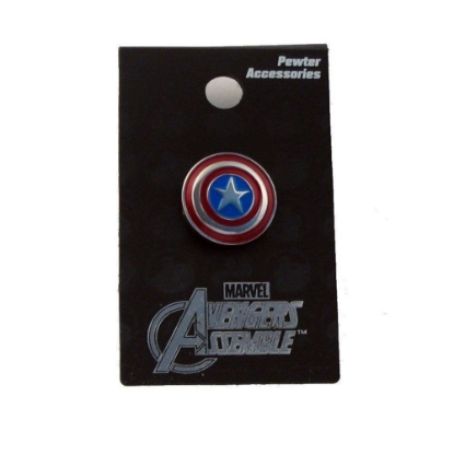Picture of Marvel Captain America Shield Colored Pewter Lapel Pin