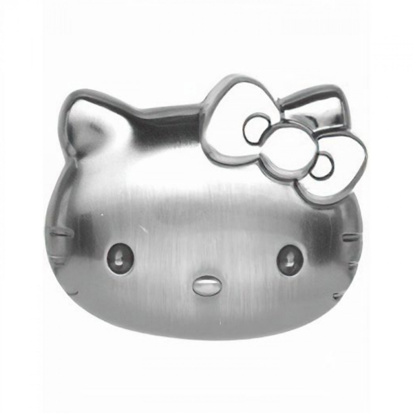 Picture of Sanrio Hello Kitty Face Deluxe Pewter Lapel Pin Silver Color