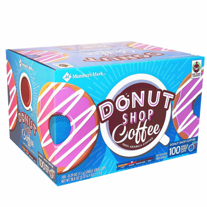 Picture of Member's Mark Donut Shop Coffee 100 Single-Serve Cups Net Wt 38.8 Oz