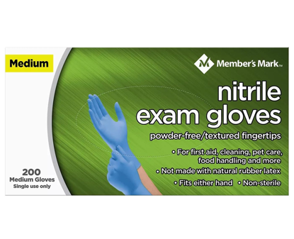 Picture of Member's Mark Nitrite Exam Gloves Medium 200 ct