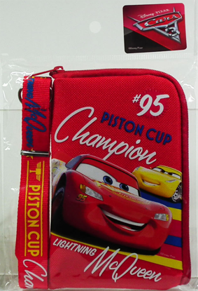 Picture of Disney Pixar Cars Lightning McQueen Cellphone Case with Lanyard and ID Holder
