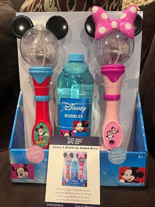 Picture of Licensed Character Light-Up Bubble Wands with Bubble Solution, 2 pk (Mickey & Minnie