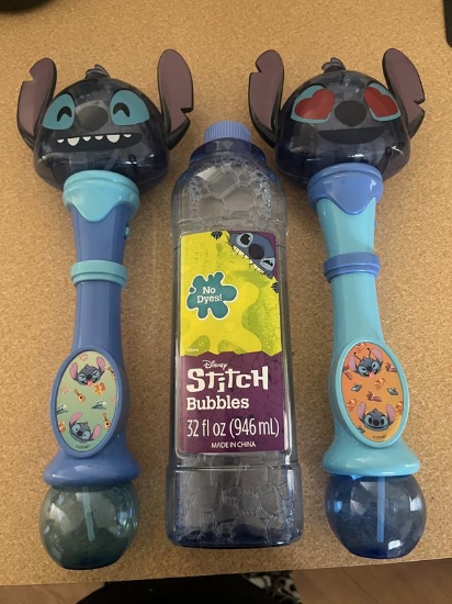 Picture of Licensed Character Light-Up Bubble Wands with Bubble Solution, 2 pk (Stitch)