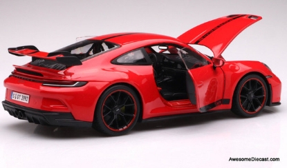 Picture of Maisto Special Edition 1:18 Scale Die Cast Car Red PORSCHE 911 GT3 with Base