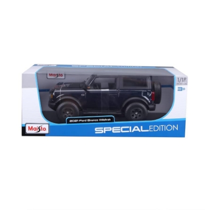 Picture of Maisto 2021 Ford Bronco Wildtrak Dark Blue Metallic with Dark Gray Top Special Edition 1/18 Diecast Model Car