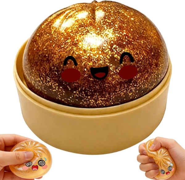 Glitter Dumpling Squishy – Sparkling Stress Relief & Sensory Fidget Toy