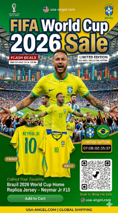 Brazil 2026 World Cup Home Replica Jersey – Neymar Jr #10