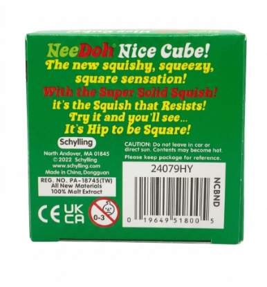 Schylling NeeDoh Sprite Nice Cube - Super Solid Squish Fidget Toy