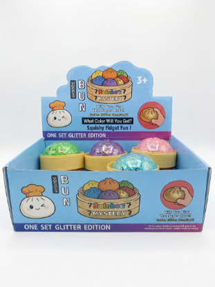 Mystery Squishy Bun Dumpling RARE GLITTER Limited Edition Fidget Toy
