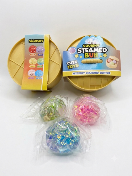 Squishy Bun Dumpling Mystery Fidget Toy – Slow Rebound Diamond Edition