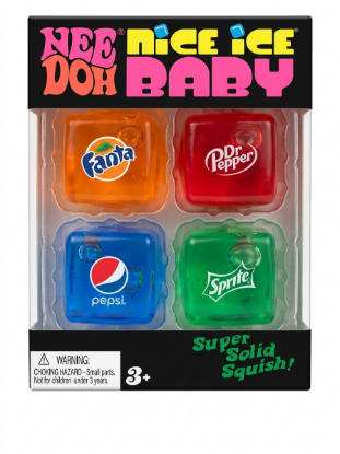Schylling NeeDoh Nice Ice Baby – Teenie Mini Nice Cube Sensory Squeeze Fidget Toy