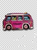Picture of Orlando, Florida Peace Car Wooden Magnet – Laser-Cut Vintage Bus Souvenir Refrigerator Magnet