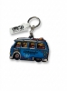 Picture of Orlando, Florida Peace Car Wooden Keychain – Laser-Cut Vintage Bus Souvenir Key Ring